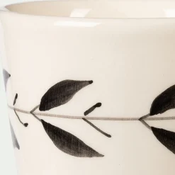 Mug en faïence D9,5cm - blanc