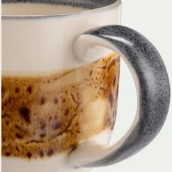 Mug en grès peint 40cl - marron