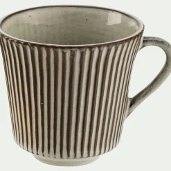 Mug en grès réactif 50cl - marron écorce