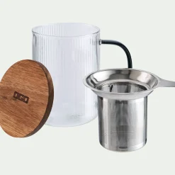 Mug infuseur en verre borosilicate 0,45cl - transparent