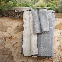 Nappe en coton réversible à motifs 150x250cm - beige