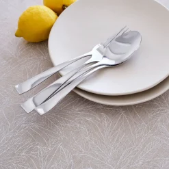 Nappe motif laurier en lin et coton - blanc 150x250cm