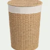Panier à linge en corde de papier rond H54xD40 cm - naturel