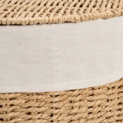 Panier à linge en corde de papier rond H54xD40 cm - naturel