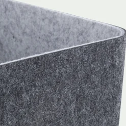 Panier de rangement en feutrine H16cm - gris anthracite