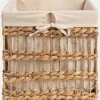 Panier de rangement en jacinthe d'eau 30x30cm - naturel