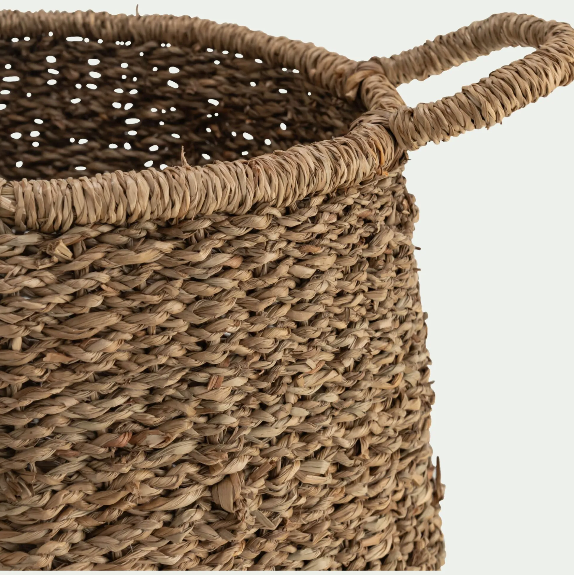 Panier de rangement en jonc de mer D32xH40cm - naturel