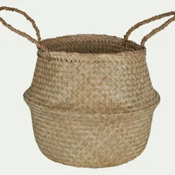 Panier en jonc de mer D30cm - naturel