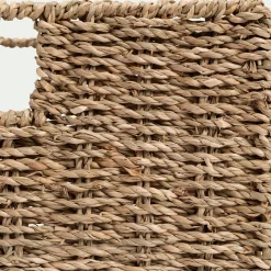 Panier en jonc de mer H15xL30xl30cm - naturel