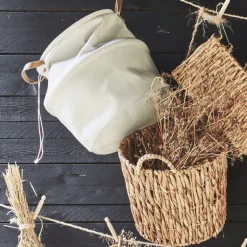 Panier en tissu - blanc ventoux D40cm