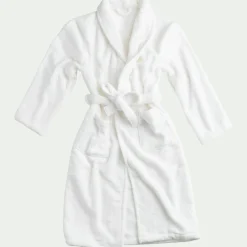 Peignoir en coton S/M - blanc optique