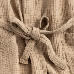 Peignoir en gaze de coton S/M - beige alpilles