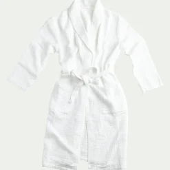 Peignoir en gaze de coton L/XL - blanc optique