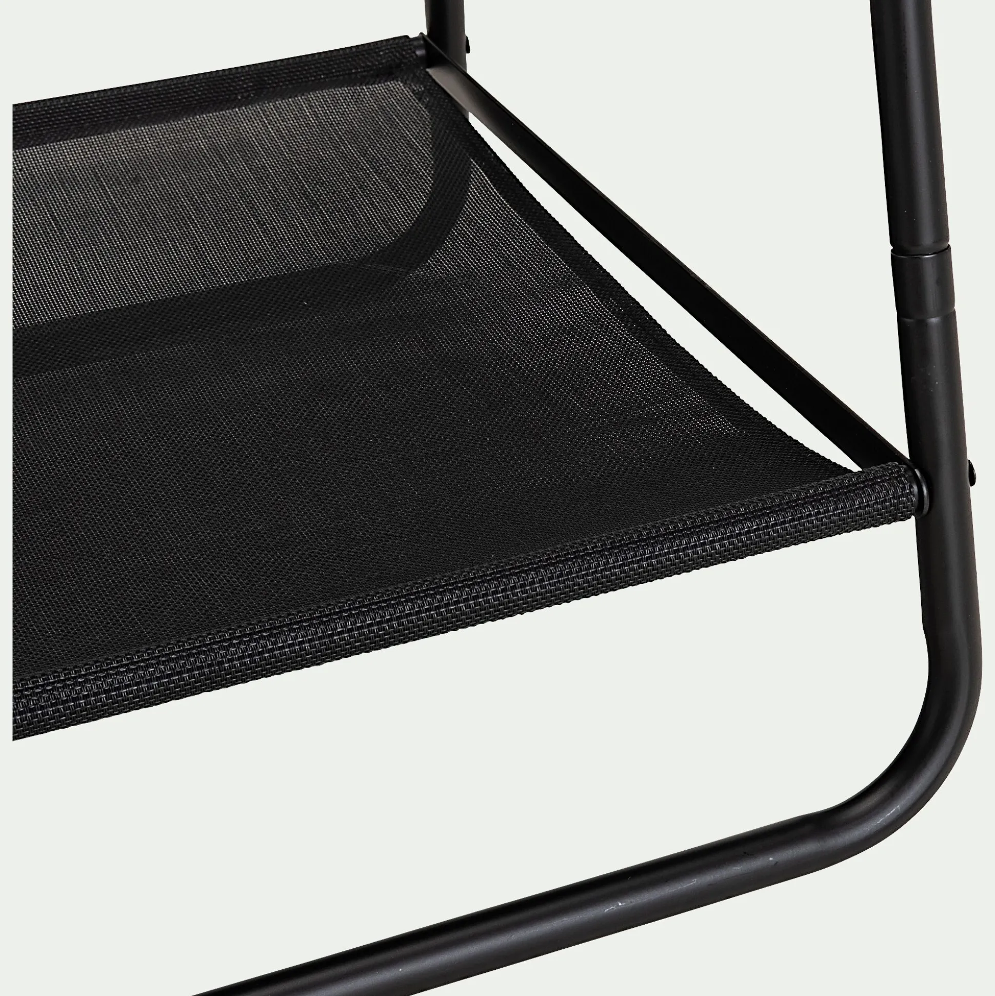 Penderie ouverte à 2 étagères en acier et en bois H171xL95cm - noir