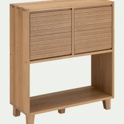 Petit buffet en bois de chêne avec tiroirs striés - bois clair
