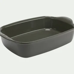 Petit plat à four individuel en céramique L30cm - vert cèdre