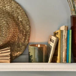 Photophore en verre D8xH8cm - vert