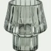Photophore en verre H10cm - gris