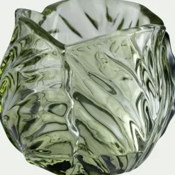 Photophore en verre teinté D7,5cm - vert