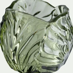 Photophore en verre teinté D7,5cm - vert