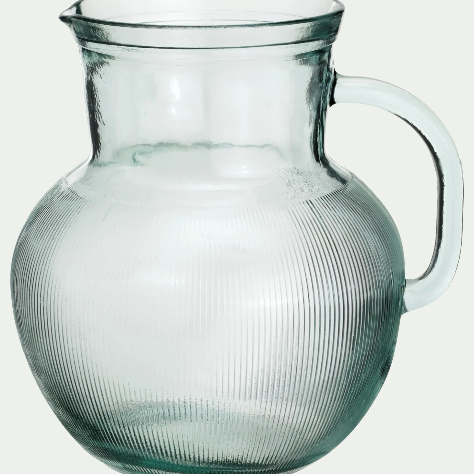 Pichet avec anse en verre recyclé 2,3 L - transparent