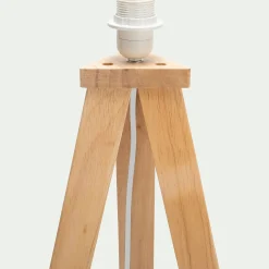 Pied de lampadaire en bois d'hévéa H130,5 cm - bois clair