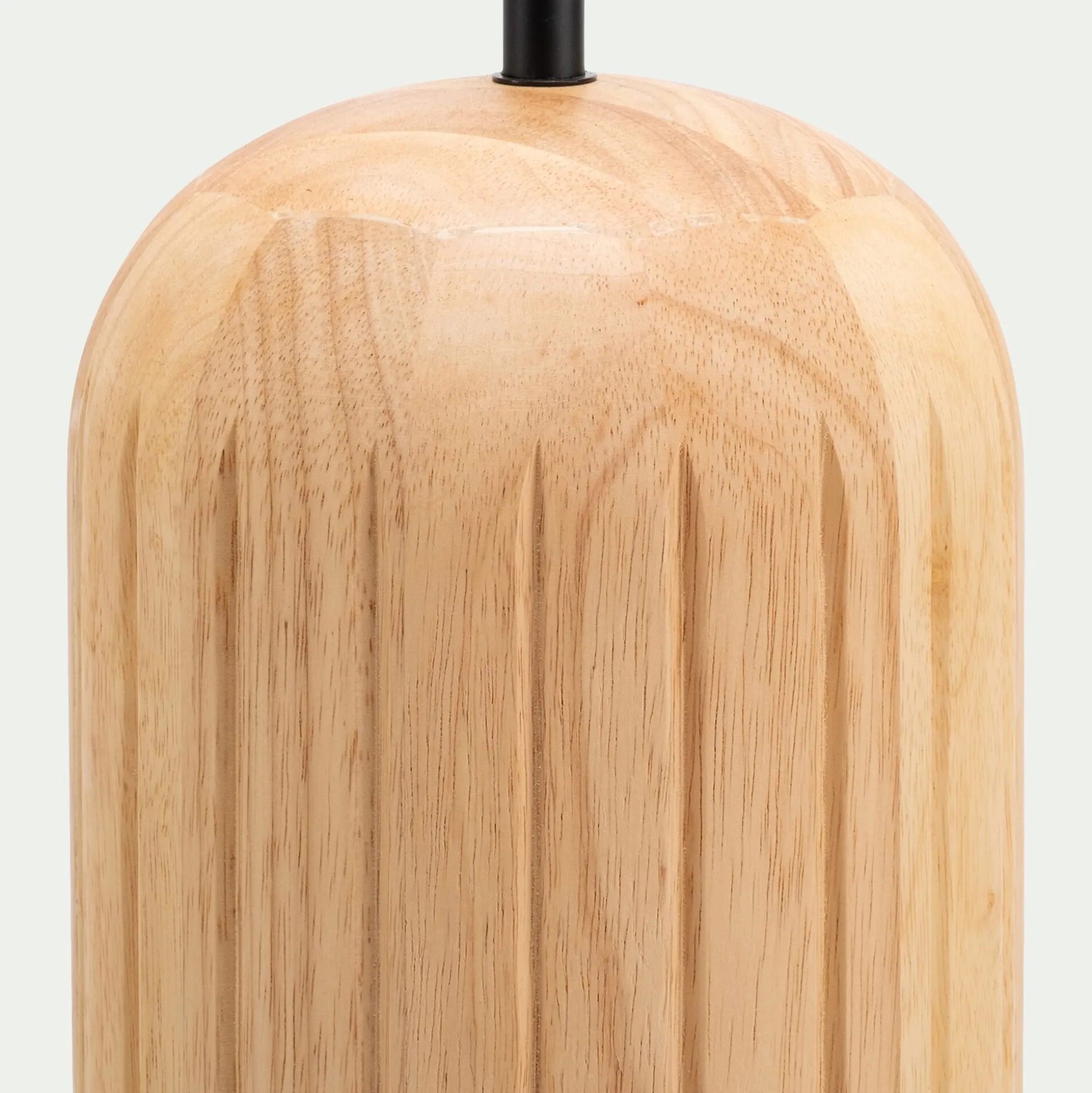 Pied de lampadaire en bois d'hévéa H138 cm - bois clair