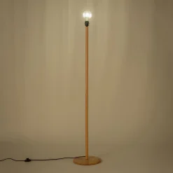 Pied de lampadaire en hévéa - bois clair H149cm