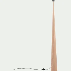 Pied de lampadaire en métal effet bois H157cm - bois clair