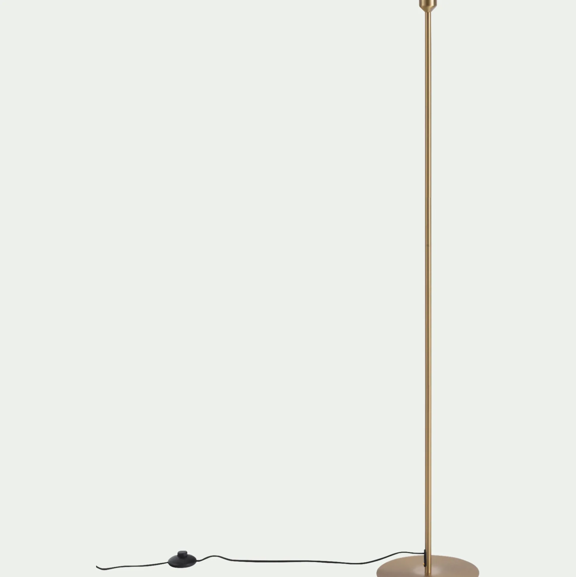 Pied de lampadaire électrifié en acier - doré H146cm