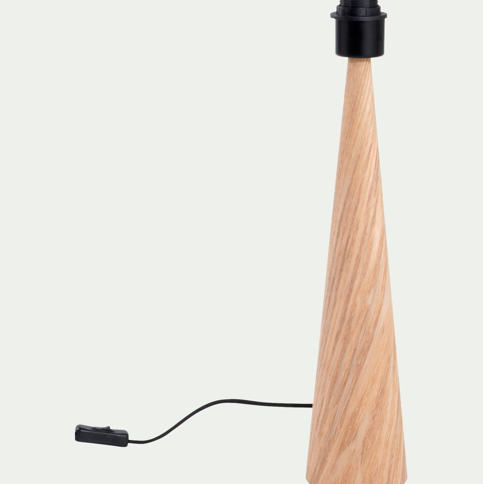 Pied de lampe à poser en métal effet bois clair H51,5cm - naturel