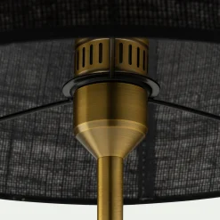 Pied de lampe électrifié en acier - doré H37,2cm