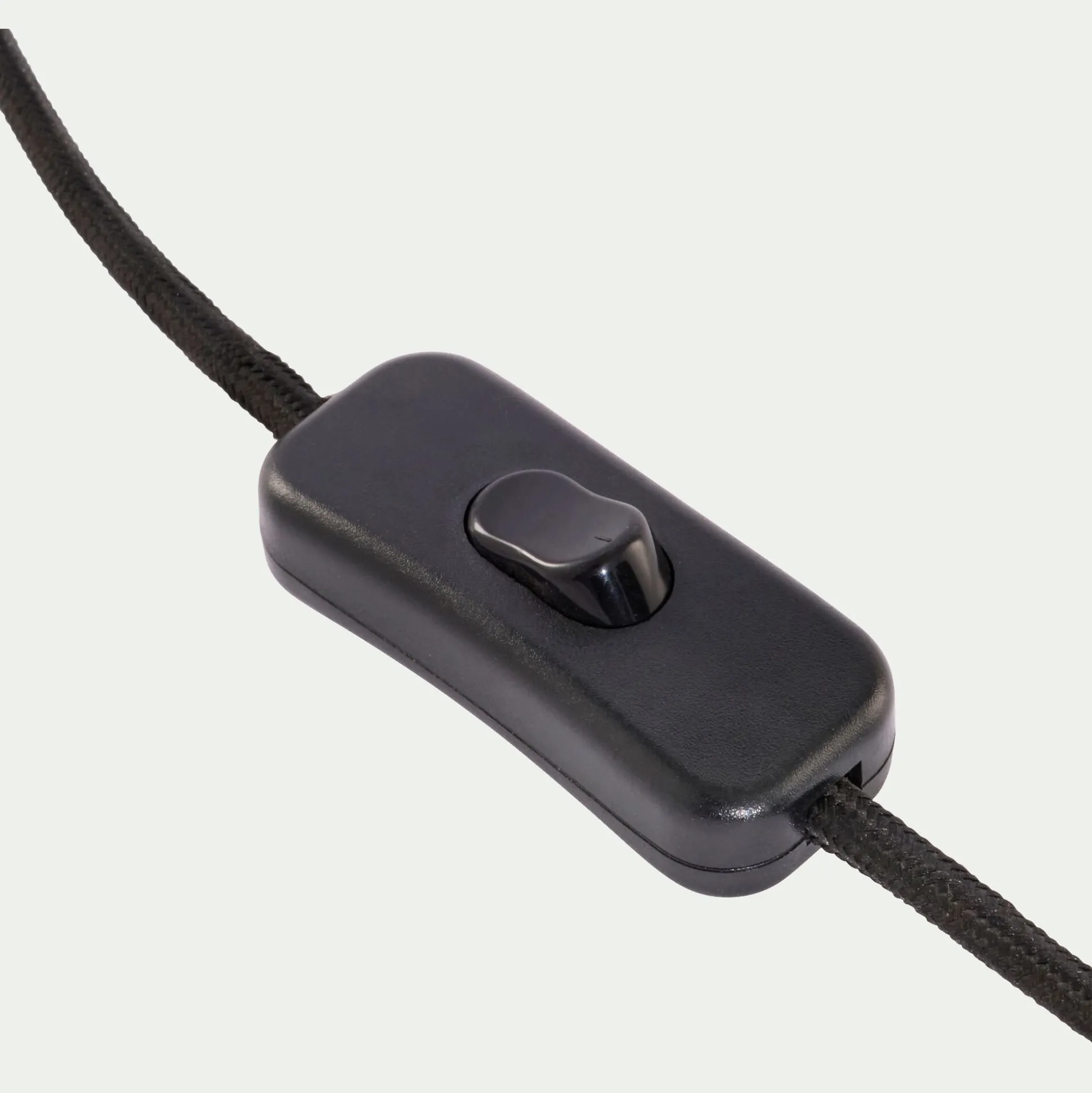 Pied de lampe électrifié en bois de manguier H30cm - noir