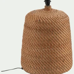 Pied de lampe électrifié en rotin H57cm - naturel