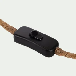 Pied de lampe électrifié en verre H40cm - vert