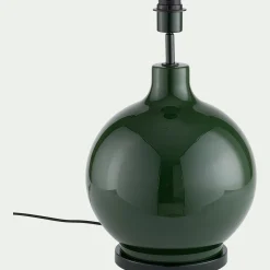 Pied de lampe électrifié en verre D34cm - vert