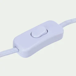 Pied de lampe électrifié en grès D15,5cm - jaune miel