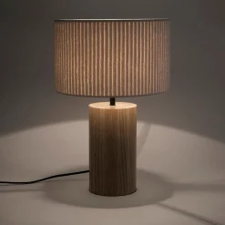 Pied de lampe électrifié en chêne H34,5cm - naturel