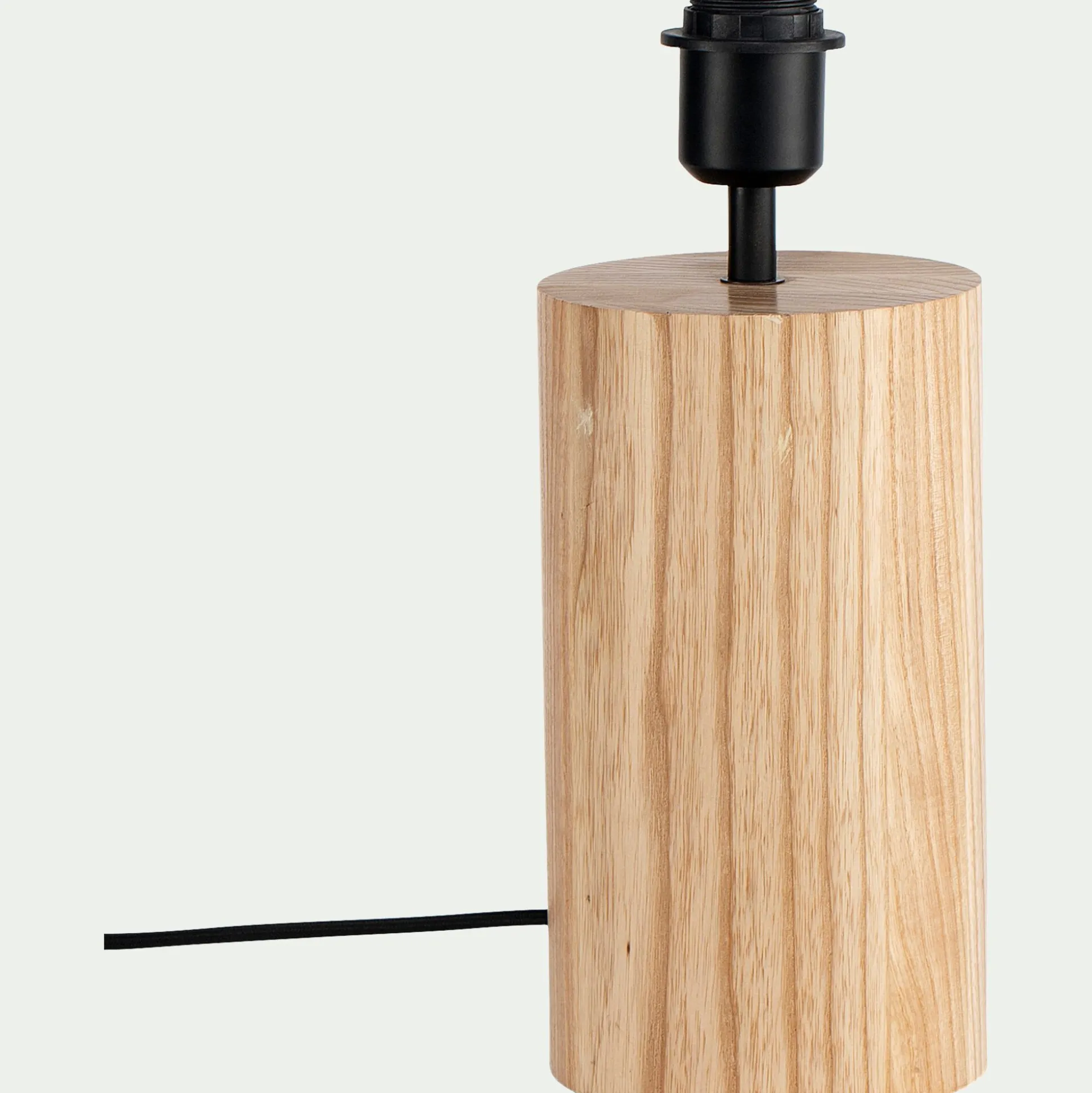 Pied de lampe électrifié en chêne H34,5cm - naturel