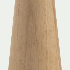 Pied de lampe électrifiée en bois d'hévéa H29cm - naturel