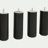 Pieds de sommier noirs H20 cm - jeu de 4