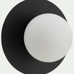 Plafonnier électrifié en acier D25cm - noir