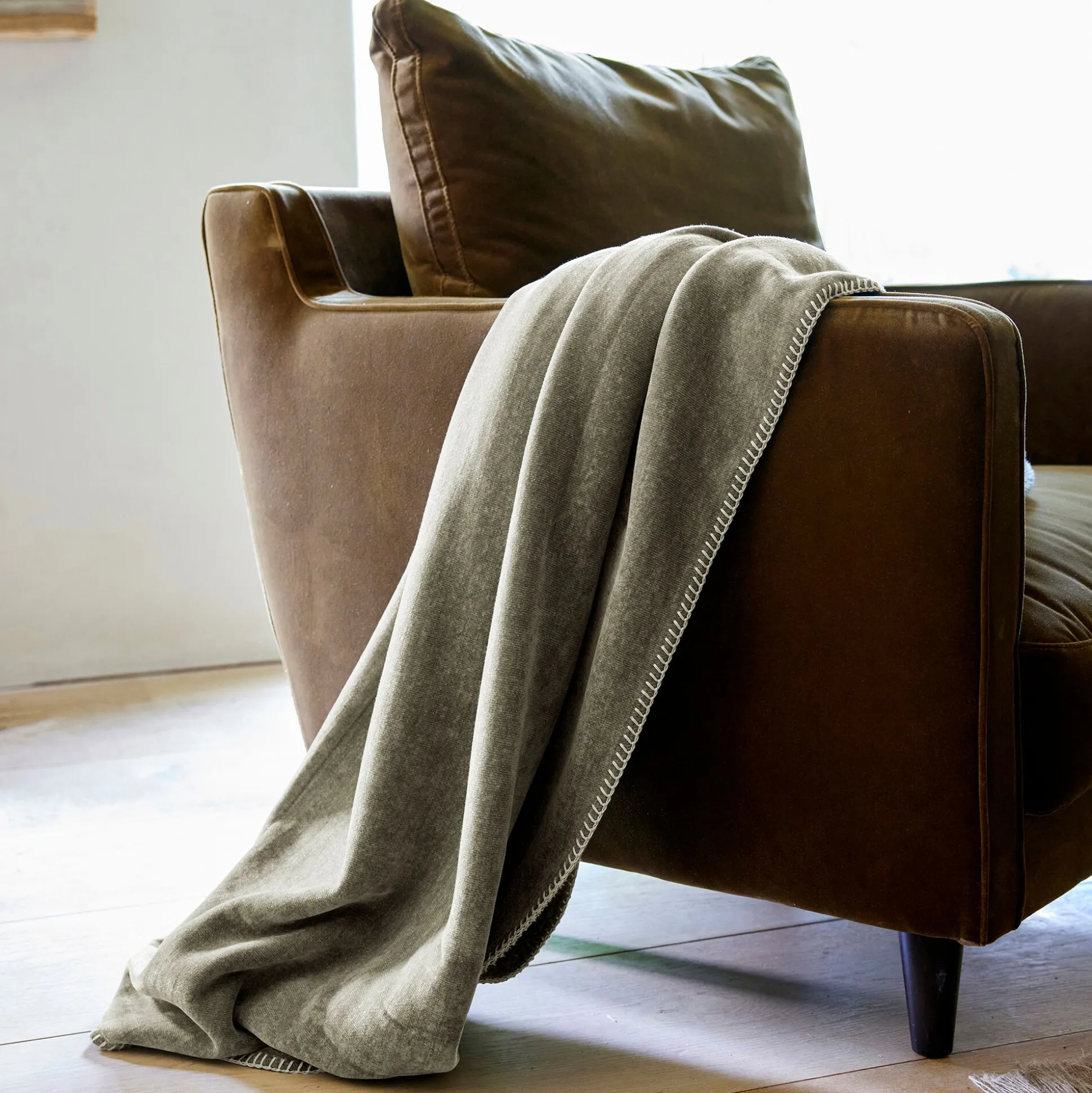 Plaid doux synthétique 130x170cm - vert