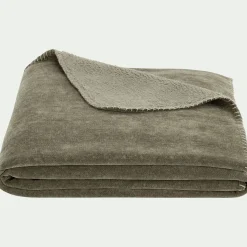 Plaid doux synthétique 130x170cm - vert