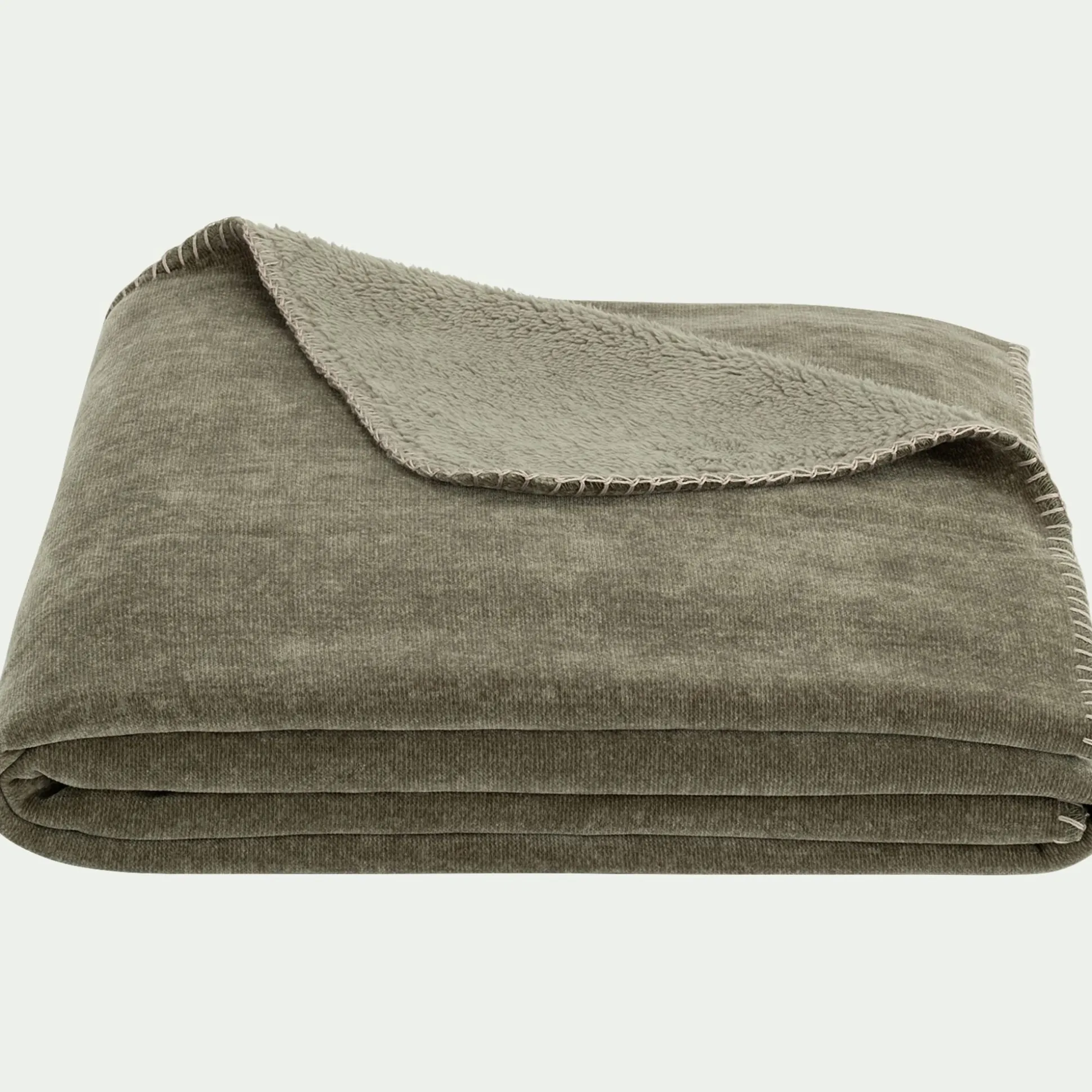 Plaid doux synthétique 130x170cm - vert