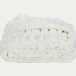 Plaid doux 130x170cm - blanc ventoux