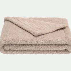 Plaid en polaire 127x152cm - beige