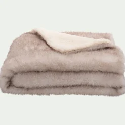 Plaid imitation fourrure 130x170cm - beige