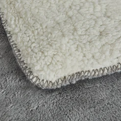 Plaid imitation fourrure 130x170cm - gris restanque