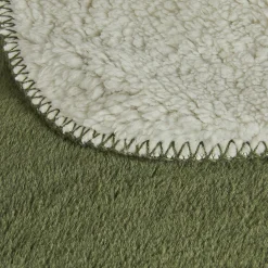 Plaid imitation fourrure 130x170cm - vert cèdre